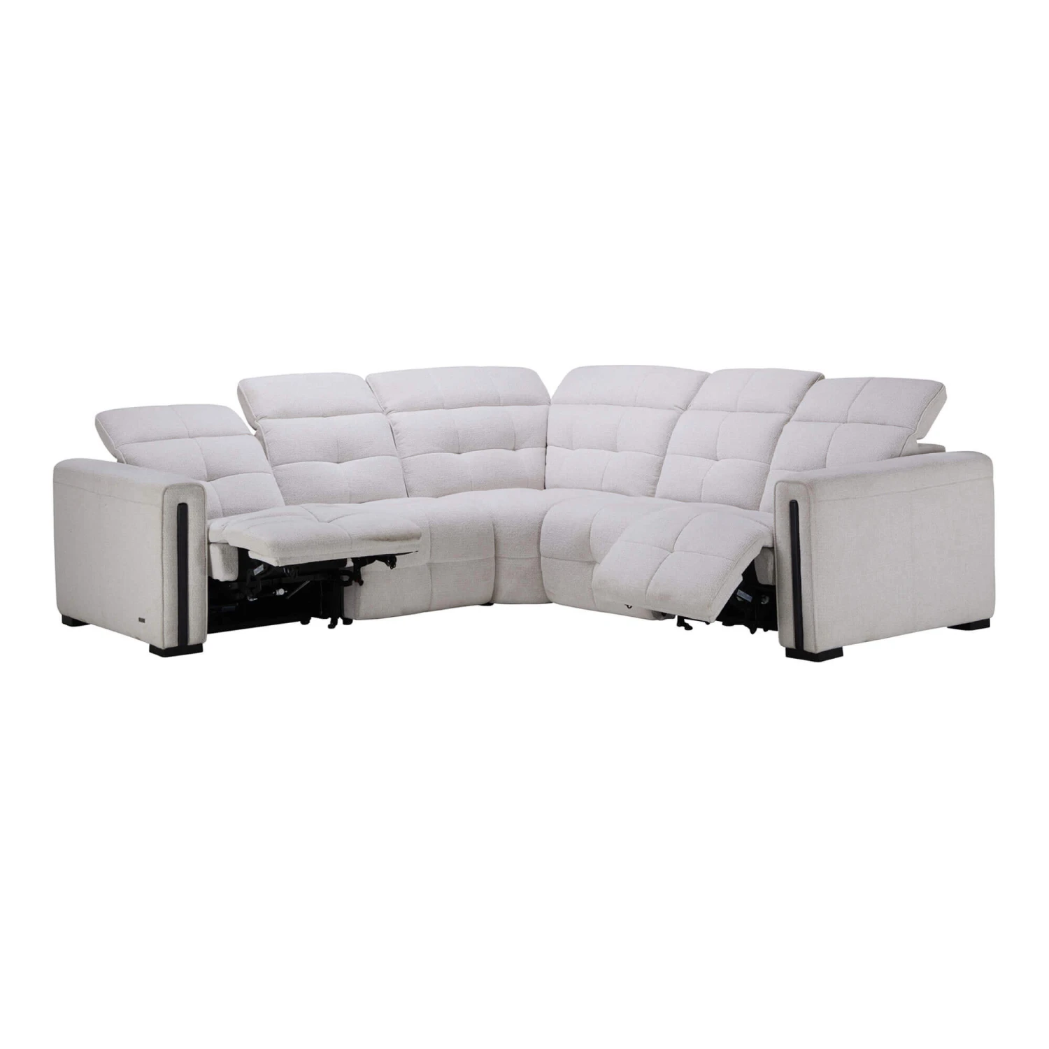 Lyra Cream Fabric 2 Power Recliner Corner Sofa 3 Lyra Cream Fabric 2 Power Recliner Corner Sofa - Image 3