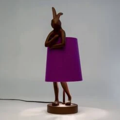 Red Modest Rabbit 50cm Table Lamp With Purple Shade -Housing Units Furniture Store 46d3cd2f9b22d2d6ed0965a49aa7c1ef