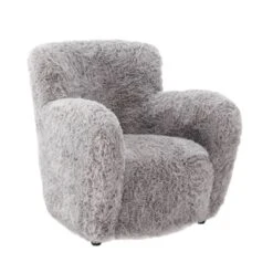 Joanna Dove Grey Faux Sheepskin Accent Chair -Housing Units Furniture Store 47d1450f849f788e916f8376773eb4da