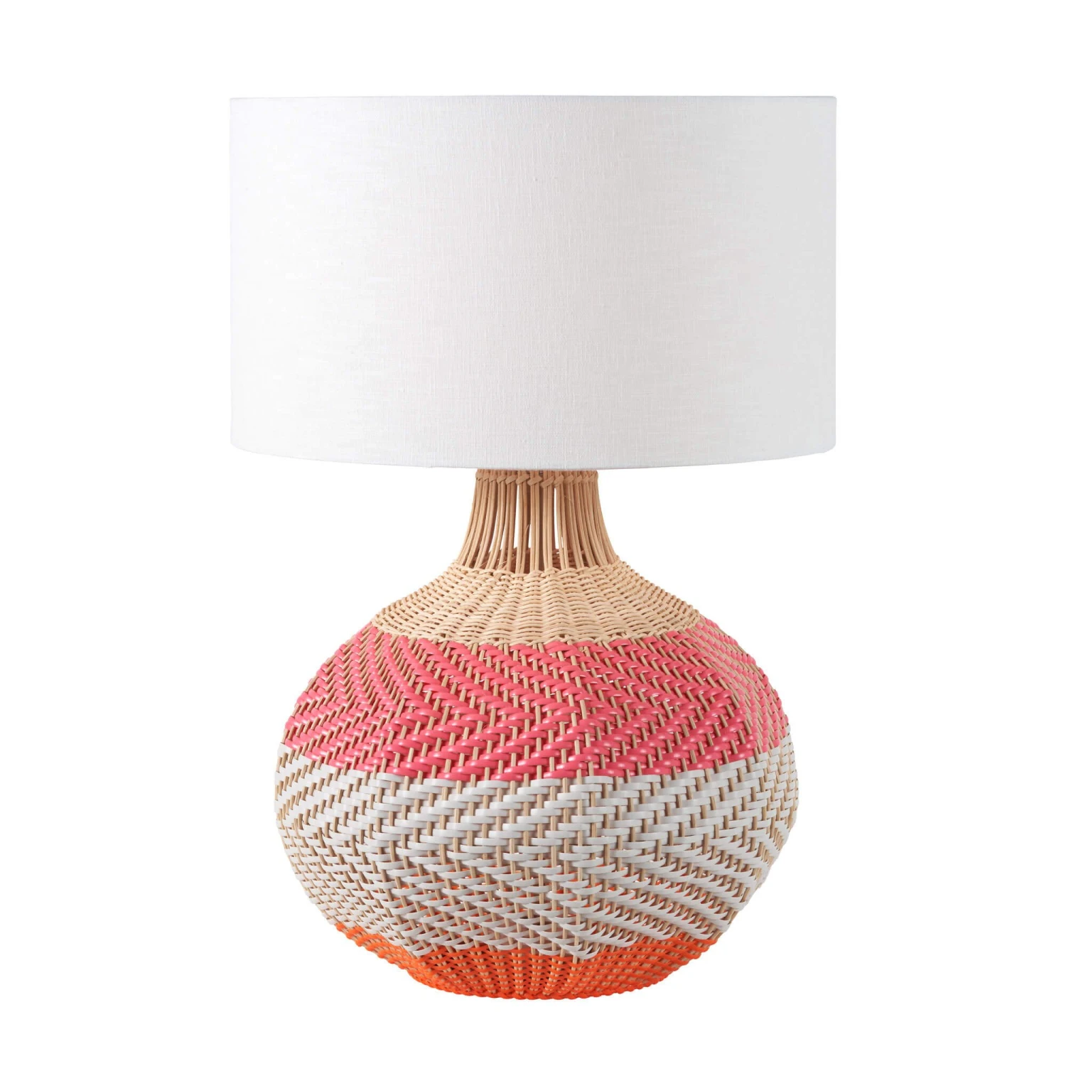 Designers Guild Brera Pimento Orange Large Rattan Table Lamp 2 Designers Guild Brera Pimento Orange Large Rattan Table Lamp - Image 2
