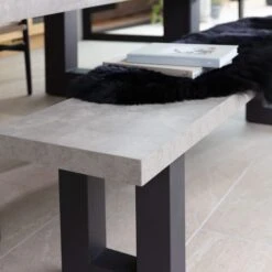 Ingrid Concrete-Effect 200cm Dining Bench -Housing Units Furniture Store 4897c6bd7fdb3a5dbc4face287845a53