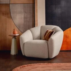 Glass House Lumen Cashmere Fabric Chair