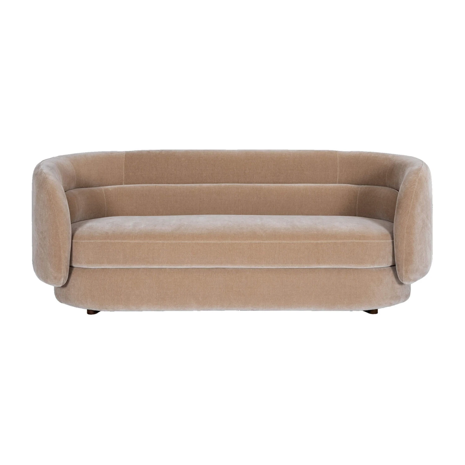 Glass House Vara Brown Fabric 3 Seater Sofa 2 Glass House Vara Brown Fabric 3 Seater Sofa - Image 2