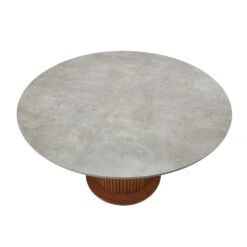 Ariana Round Concrete Effect Top Dining Table -Housing Units Furniture Store 4a37cc7ae6848126132438feae1ff8f8