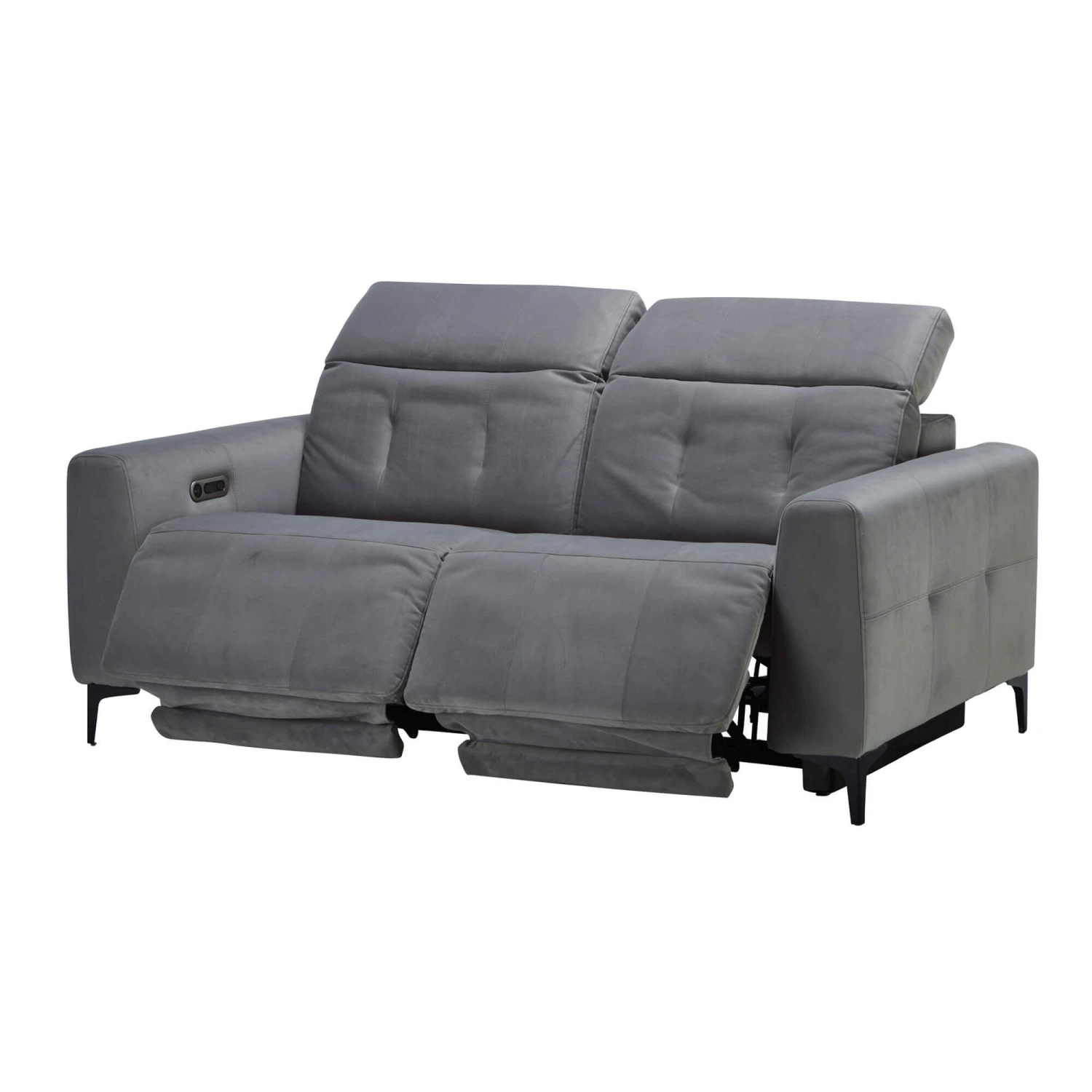 Frascati Misty Grey Fabric Power Recliner Loveseat 3 Frascati Misty Grey Fabric Power Recliner Loveseat - Image 3