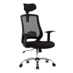 Flint Black Mesh Gas Lift Office Chair