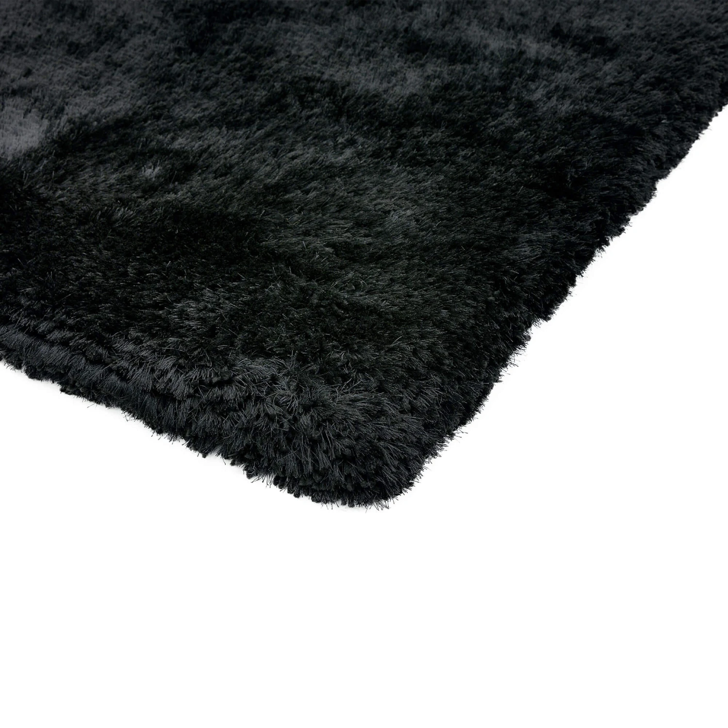 Plush Shaggy Black 120cm X 170cm Rug 3 Plush Shaggy Black 120cm X 170cm Rug - Image 3