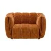 Claudia Rust Orange Fabric Armchair