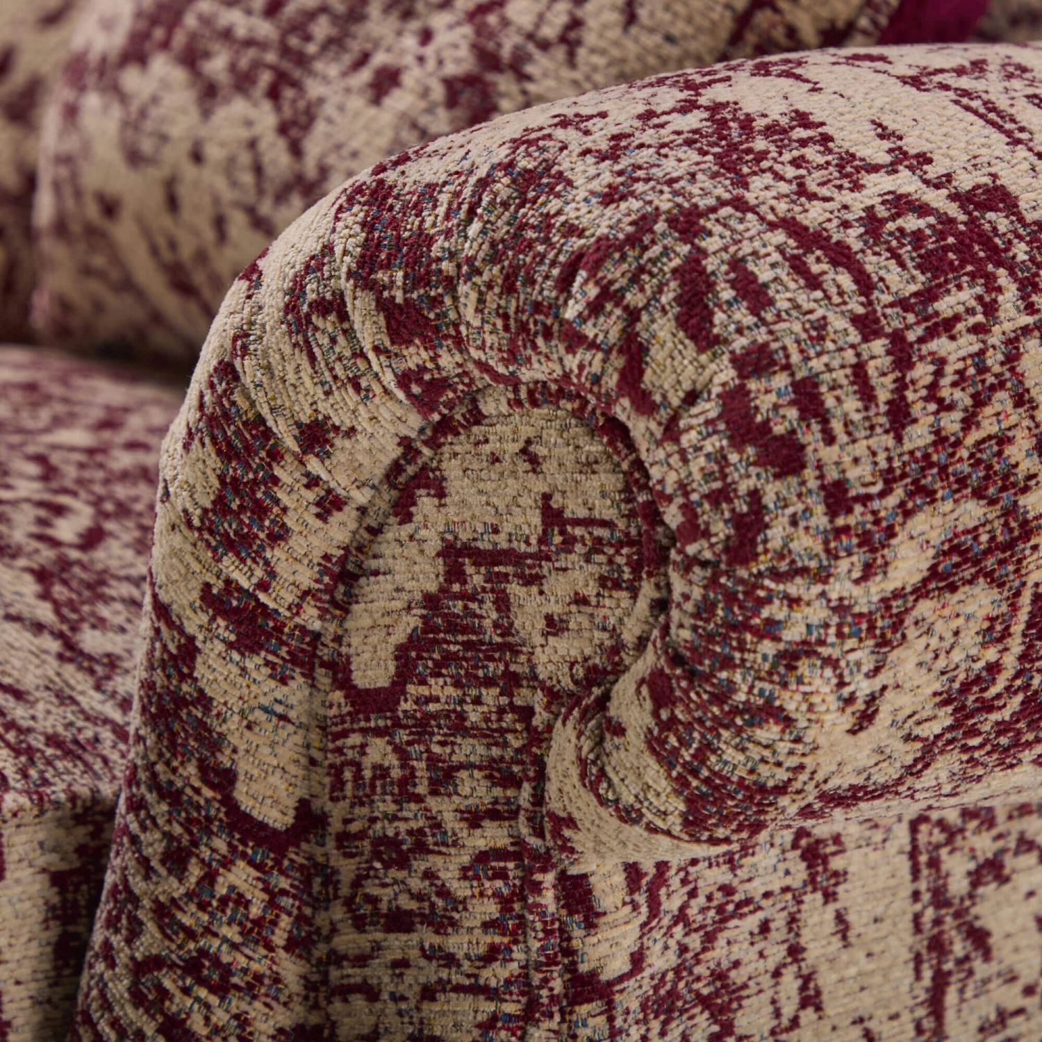 Parker Knoll Oakham Claret Red Fabric Large 2 Seater Sofa 5 Parker Knoll Oakham Claret Red Fabric Large 2 Seater Sofa - Image 5