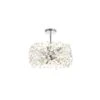 Avezza Chrome & Crystal Semi Flush Ceiling Light