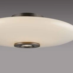 Verre Dark Brown & Opal Glass Flush Ceiling And Wall Light -Housing Units Furniture Store 4c391fde6d899f0c67945f5470008d9a