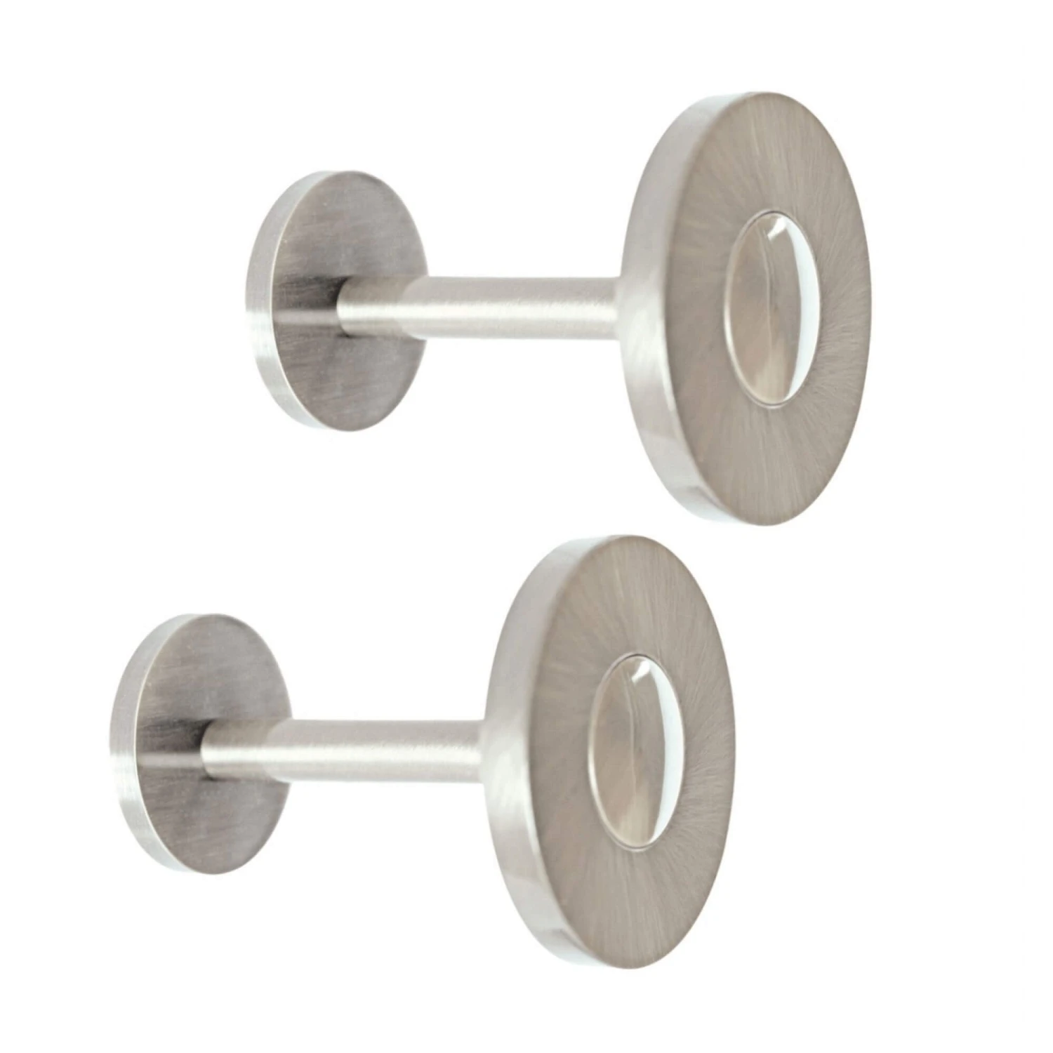 Matt Nickel Metal Disc Curtain Holdback Pair 1 Matt Nickel Metal Disc Curtain Holdback Pair