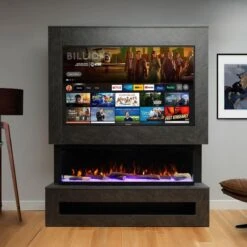 Avelino Slate Media Wall For Avelino 1500 Electric Fire