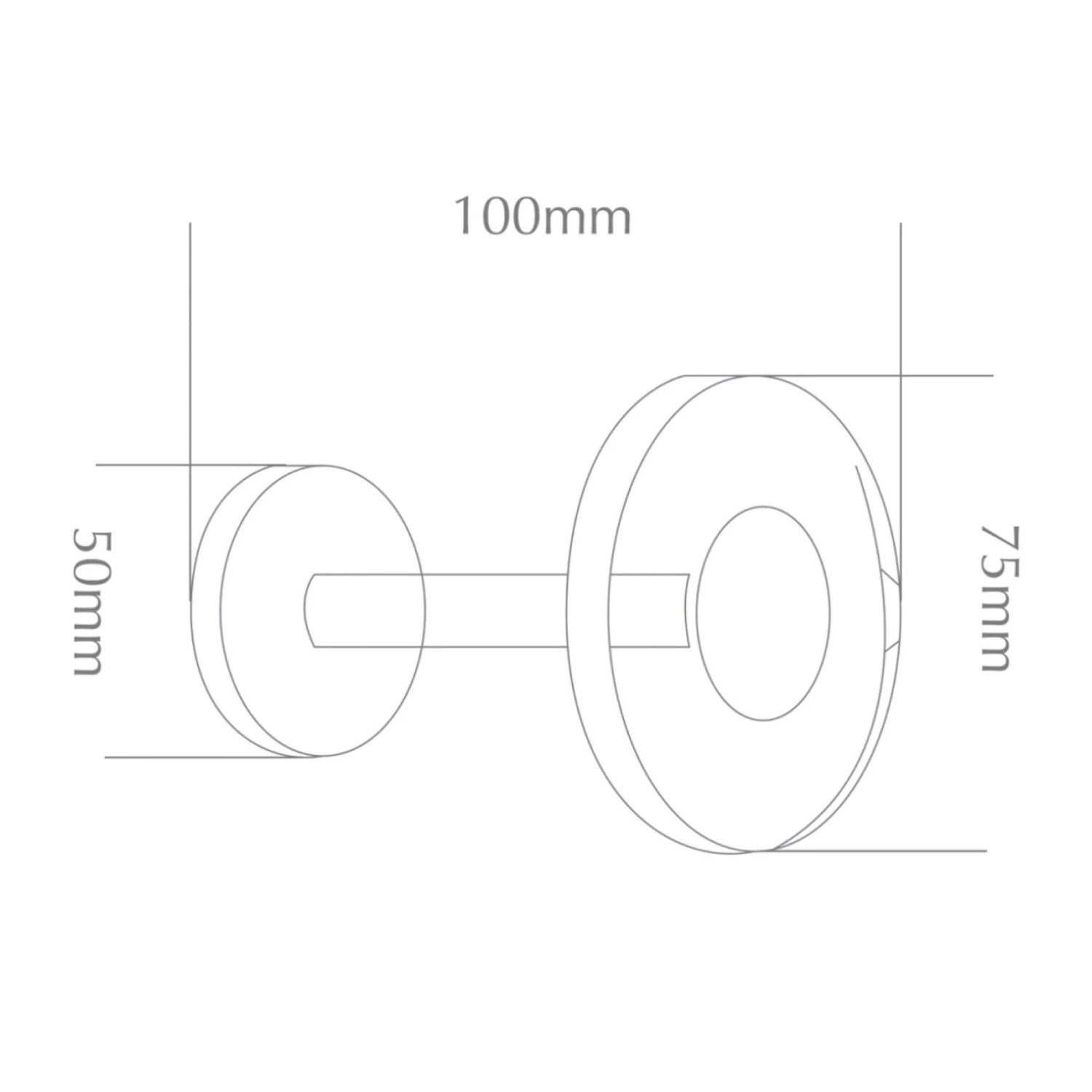 Matt Nickel Metal Disc Curtain Holdback Pair 3 Matt Nickel Metal Disc Curtain Holdback Pair - Image 3