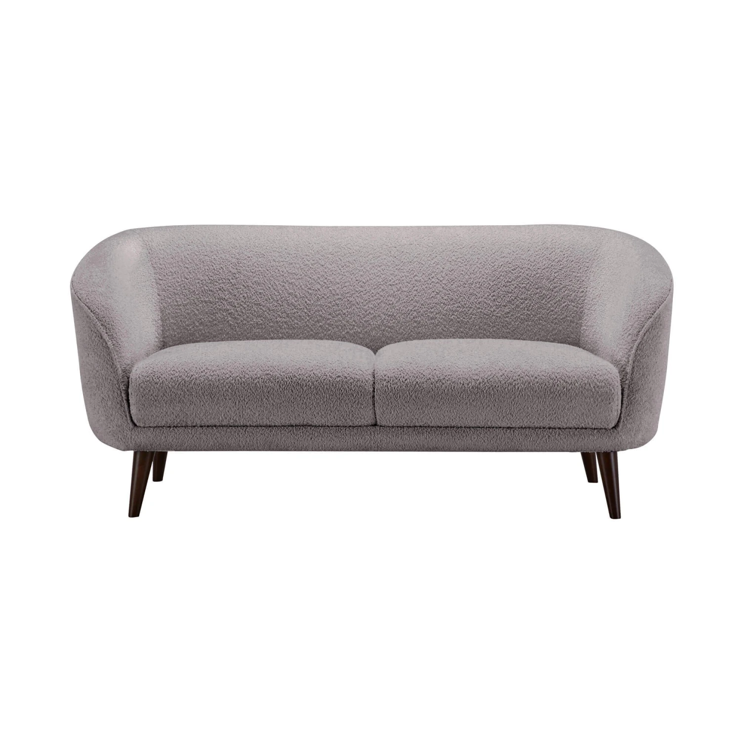 Adrienne Grey Boucle Fabric Loveseat 1 Adrienne Grey Boucle Fabric Loveseat