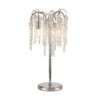 Wisteria Polished Nickel & Crystal 3 Light Table Lamp