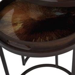 Libra Golden Burst Set Of 2 Side Tables With Removable Trays -Housing Units Furniture Store 4ef27106cf2b43dd0a8bf4d7eb191e32