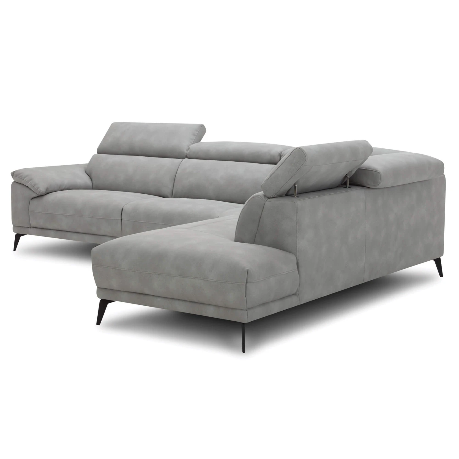 Casper Grey Fabric Corner Sofa (Right) 7 Casper Grey Fabric Corner Sofa (Right) - Image 7