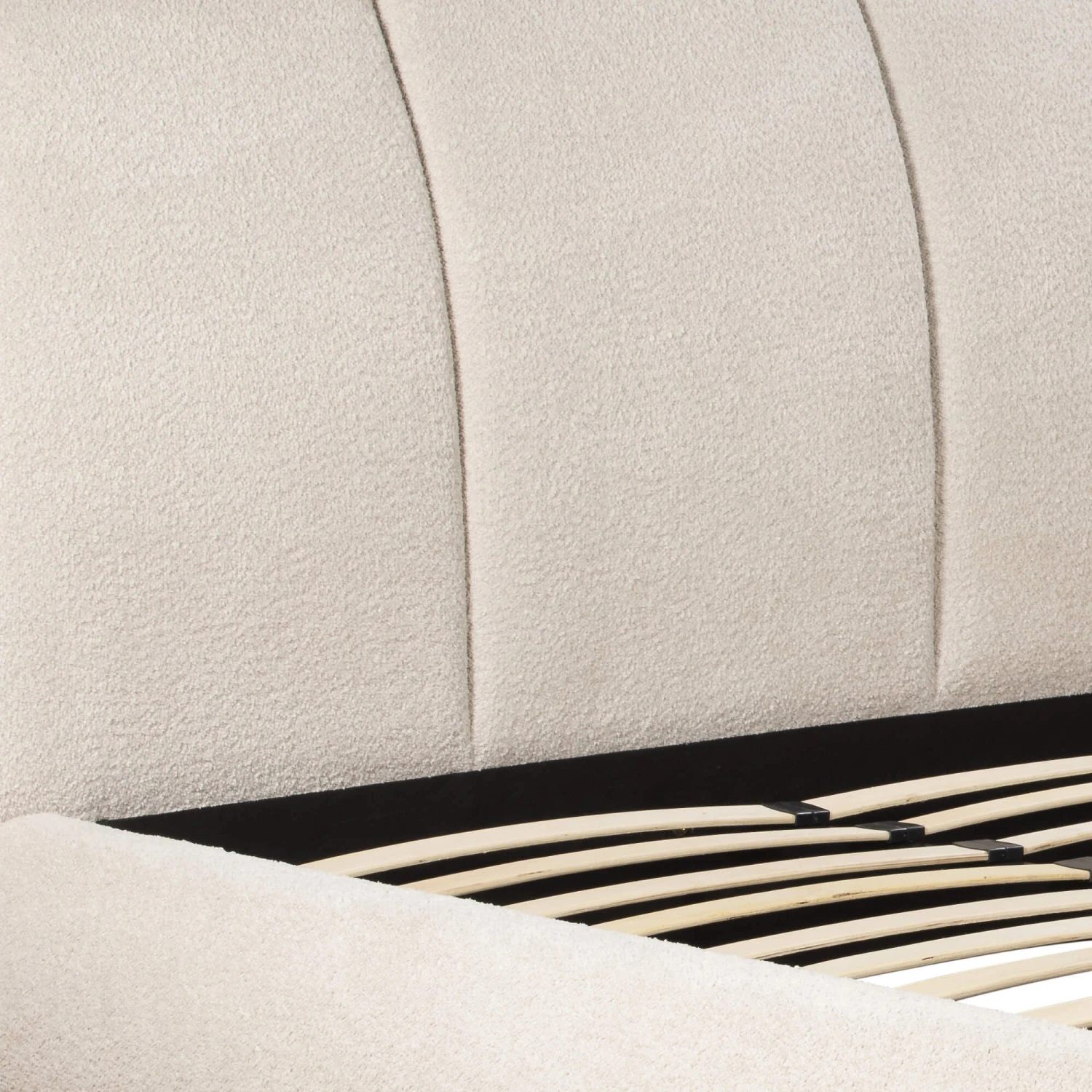 Rosanna Cream Boucle Fabric 150cm Kingsize Bed Frame 4 Rosanna Cream Boucle Fabric 150cm Kingsize Bed Frame - Image 4