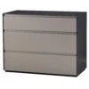 Kassia Matte Graphite And Grey 3 Drawer Chest