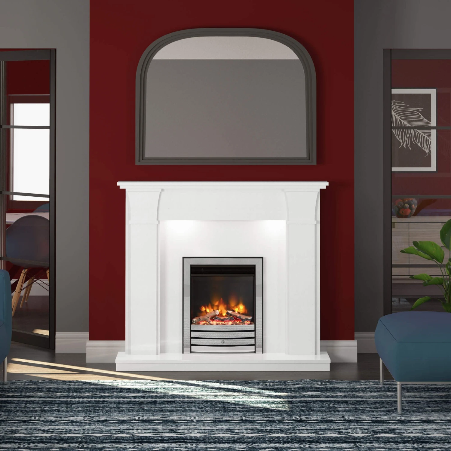 Arteon 16 Chrome Inset Electric Fire 1 Arteon 16 Chrome Inset Electric Fire