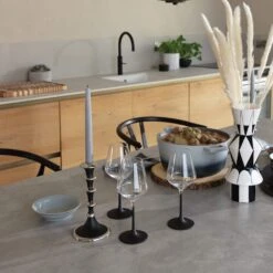 Ingrid Concrete-Effect 220cm Dining Table With Bench & 3 Larvik Black Wishbone Chairs -Housing Units Furniture Store 51e81637e3a395eed8487f3f3fe5ac76