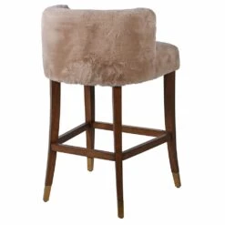 Wyatt Faux Sheepskin Bar Stool -Housing Units Furniture Store 520e676e4e0e13190883f002b5967bda