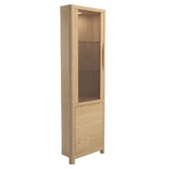 Stockholm Light Oak Corner Display Cabinet -Housing Units Furniture Store 526ddc59e348549bde8bd46fb63f14ef