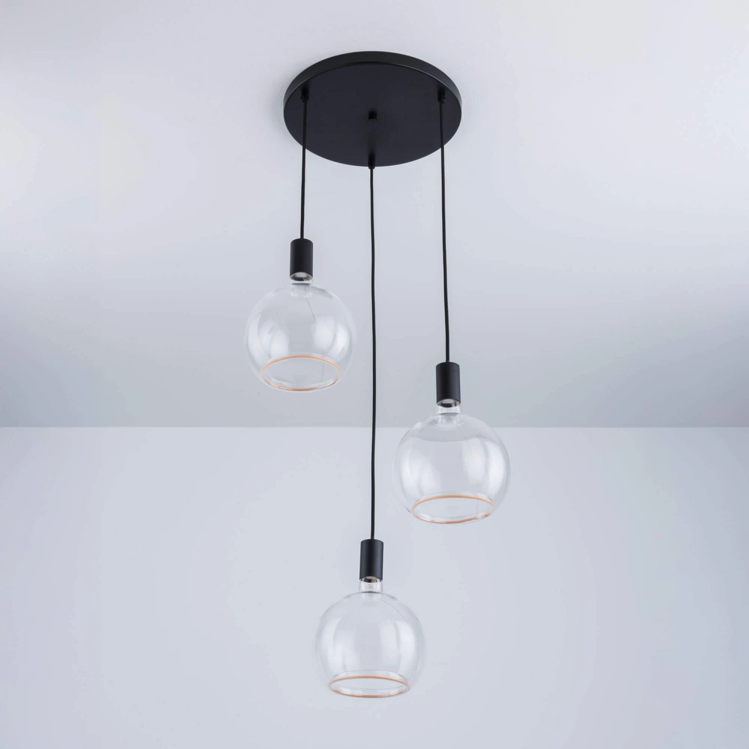 Aura Black & Smoked Glass 3 Light Pendant 6 Aura Black & Smoked Glass 3 Light Pendant - Image 6