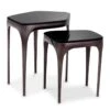 Eichholtz Deacon Black Nickel Set Of 2 Side Tables