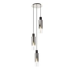 Chelsea Slim Black And Smoke Fade Glass 3 Light Pendant 5 Chelsea Slim Black And Smoke Fade Glass 3 Light Pendant -Housing Units Furniture Store 53efb9dbc2c6ec0918377b43981dfb34