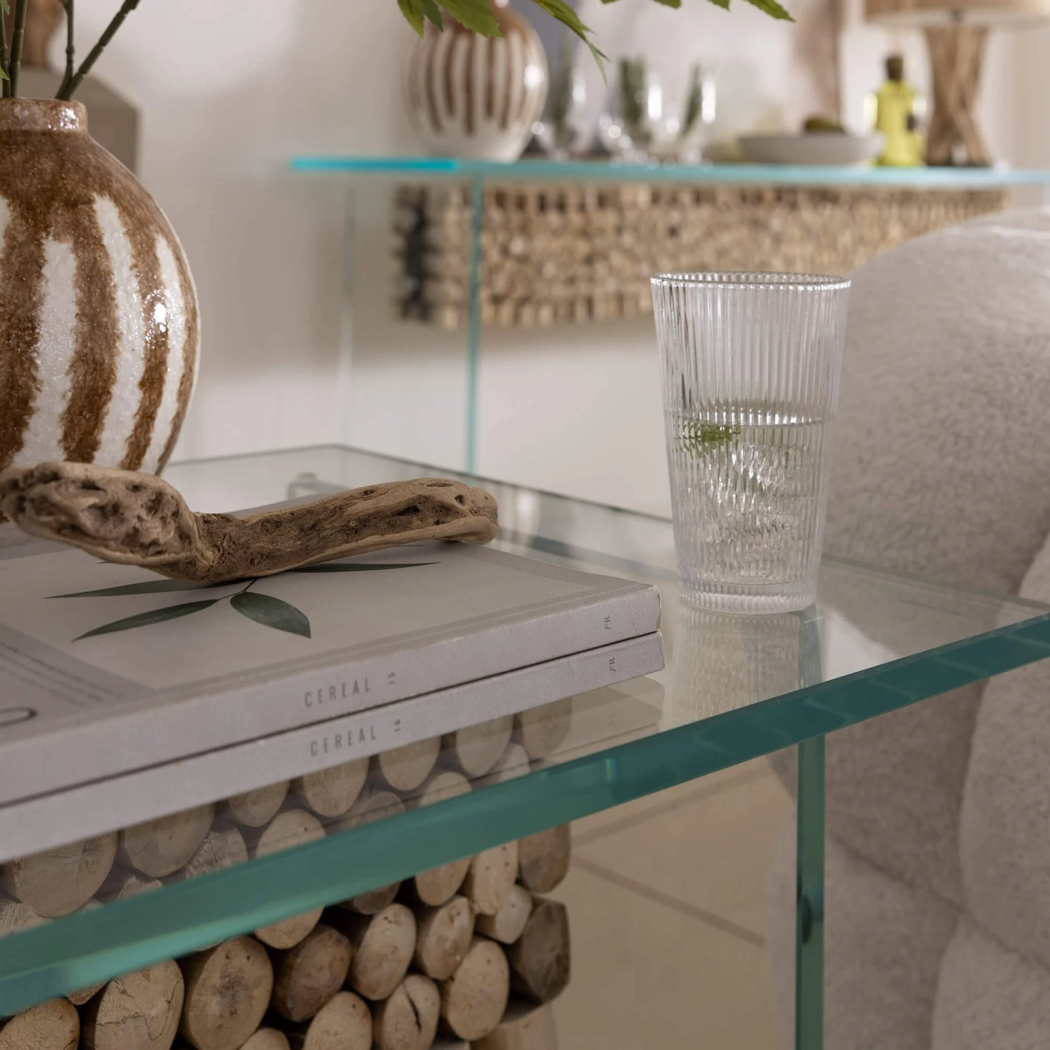 Naturalis Wood And Glass Side Table 6 Naturalis Wood And Glass Side Table - Image 6