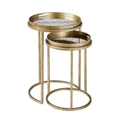 Libra Vienna Antique Gold Nest Of 2 Tables