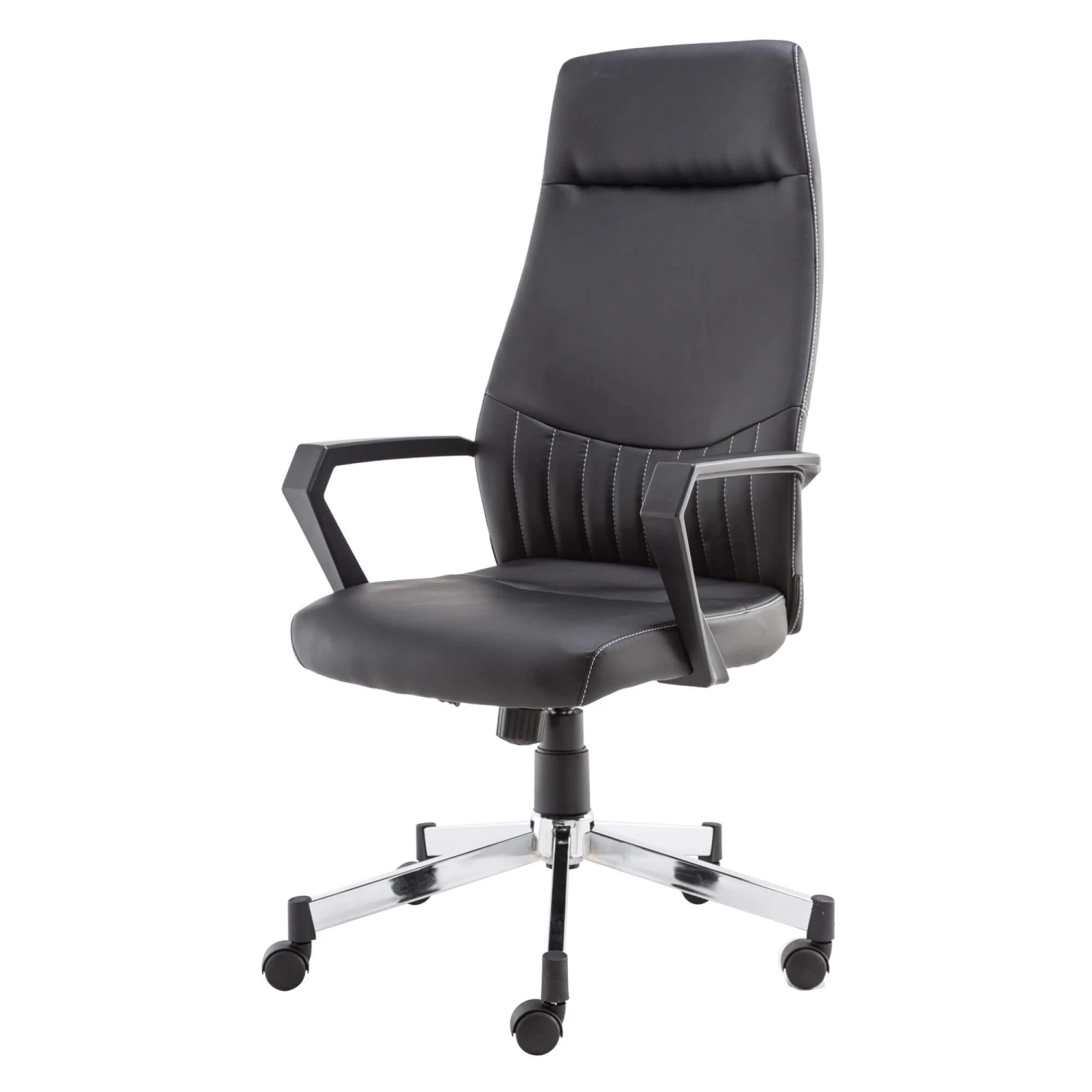 Bala Black Faux Leather High-Back Office Chair 1 Bala Black Faux Leather High-Back Office Chair