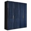 Celeste High Gloss Cobalt Blue 4 Door Wardrobe