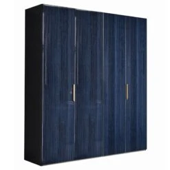 Celeste High Gloss Cobalt Blue 4 Door Wardrobe