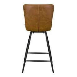 Estelle Swivel Counter Bar Stool In Tan Faux Leather -Housing Units Furniture Store 57499f9d9f6217fb798500002c33674e