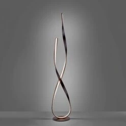 Linda Black Twist LED Floor Lamp