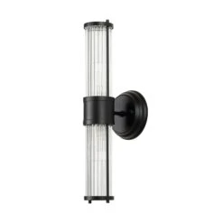 Newton Satin Black 2 Light Glass Rod Wall Light -Housing Units Furniture Store 585d4ffb62f80f56bed96095093360db