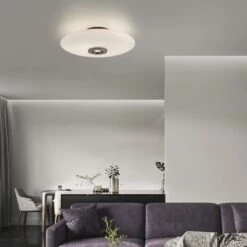 Verre Dark Brown & Opal Glass Flush Ceiling And Wall Light