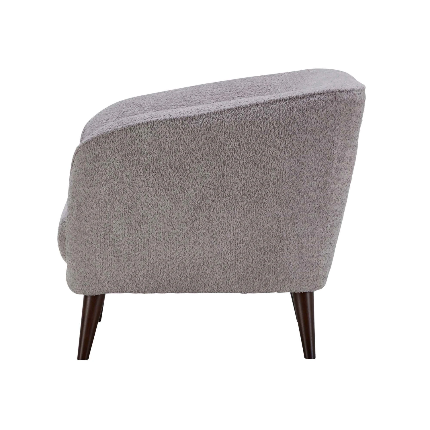 Adrienne Grey Boucle Fabric Armchair 4 Adrienne Grey Boucle Fabric Armchair - Image 4