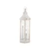 White Wash Wood Floor Lantern