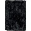 Plush Shaggy Black 70cm X 140cm Rug