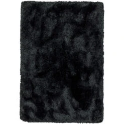 Plush Shaggy Black 120cm X 170cm Rug