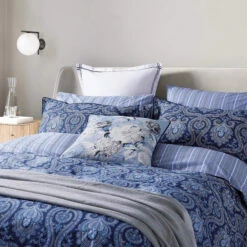 Bedeck Of Belfast Ellis 200 Thread Count Navy Superking Duvet Set -Housing Units Furniture Store 5bab839e1953a6ffef5024f24fd4a007