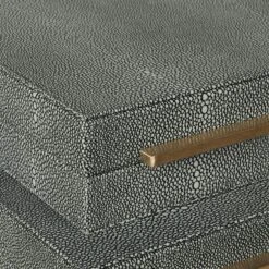 Set Of 3 Green Faux Shagreen Boxes -Housing Units Furniture Store 5c5eff7028df2cba5acfe8a5bb4dd1a0