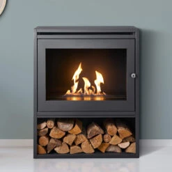 OKO S6 Bioethanol Stove With Log Store