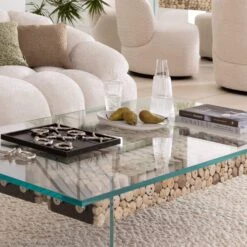 Naturalis Wood And Glass Coffee Table