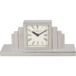 Plaza Nickel Mantel Clock