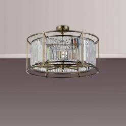 Samraat Antique Brass Crystal 8 Light Pendant -Housing Units Furniture Store 5ee779bf0bdec86243c1278b16efbb0f